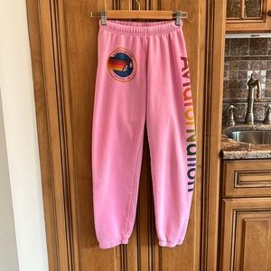 Aviator Nation Sweatpants- neon pink
